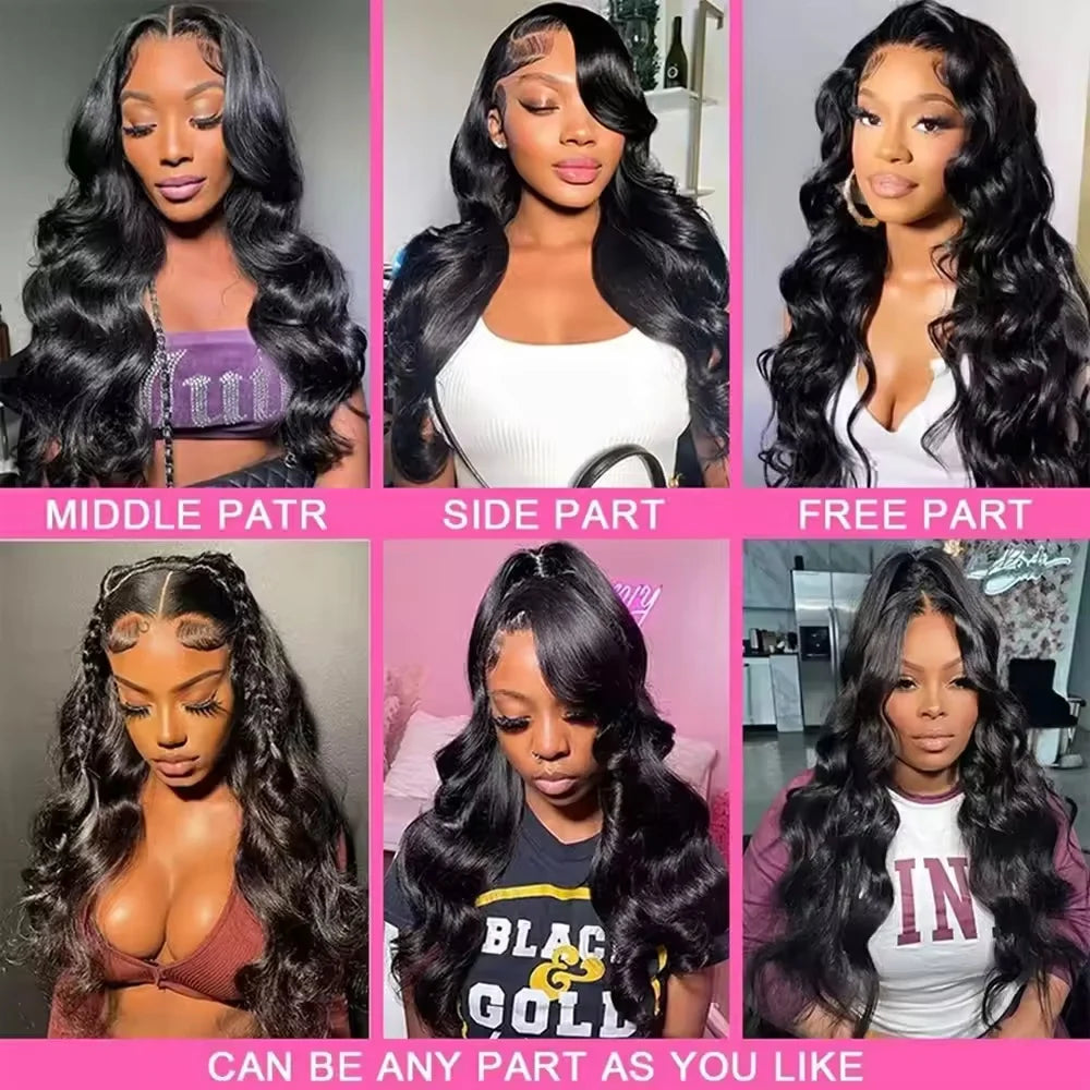 250 Density 30 40 Inch 13x6 Transparent HD Lace Frontal Body Wave Wigs Human Hair Remy 13x4 Lace Front Wig For Black Women