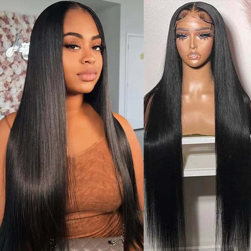 Hidden Strap 360 Lace Front Wigs Human Hair Glueless Wig Transparent Lace Front striaght Wig with Invisible Drawstring
