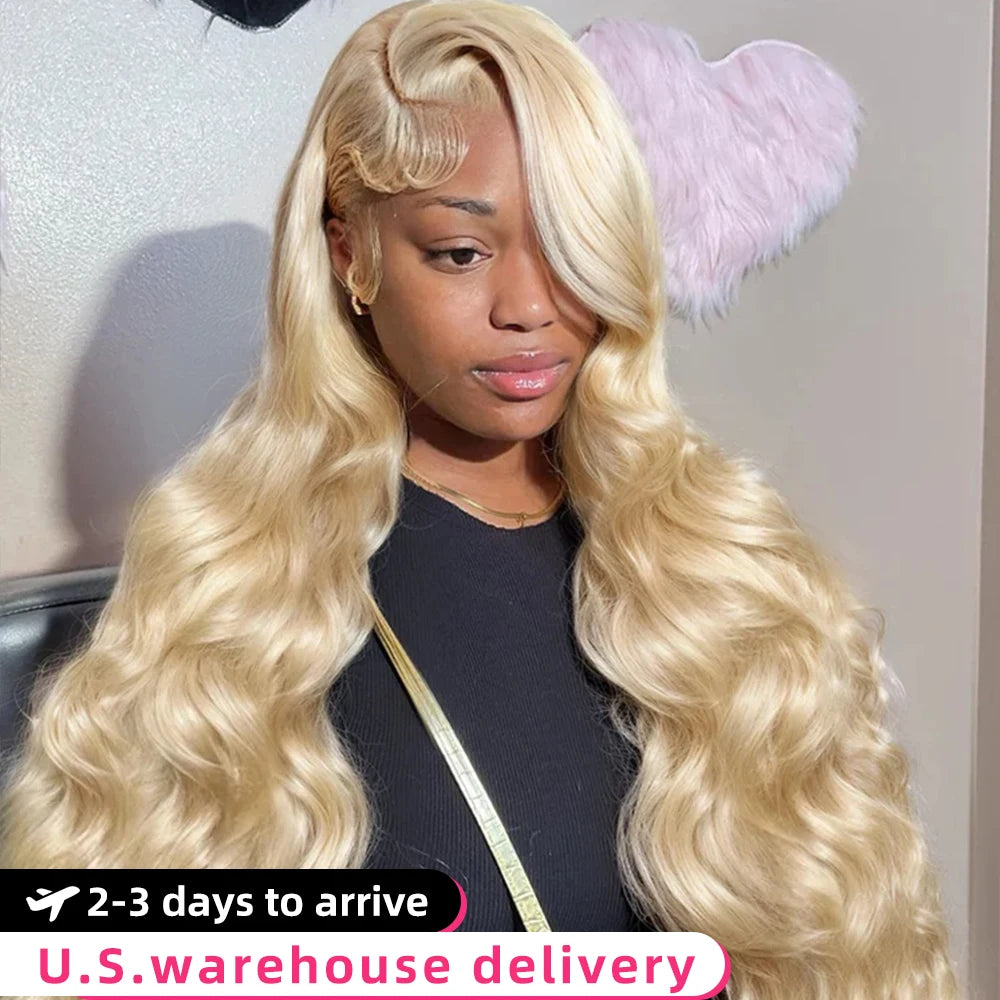 613 250 Density High HD Body Wave Human Hair 13x4 Lace Front Human Hair Wig  Blonde 13x6 Lace Frontal Honey Wigs Women