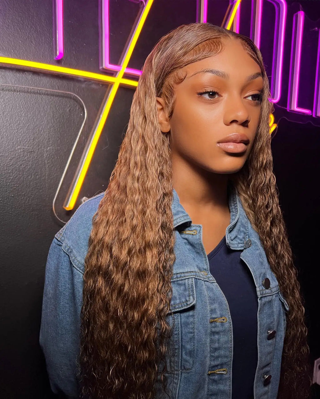 40 Inch 4/27 Curly Ombre Highlight 7x5 Glueless Wigs Human Hair Ready To Wear 250% Density 13x4 Deep Wave Frontal Wigs For Women