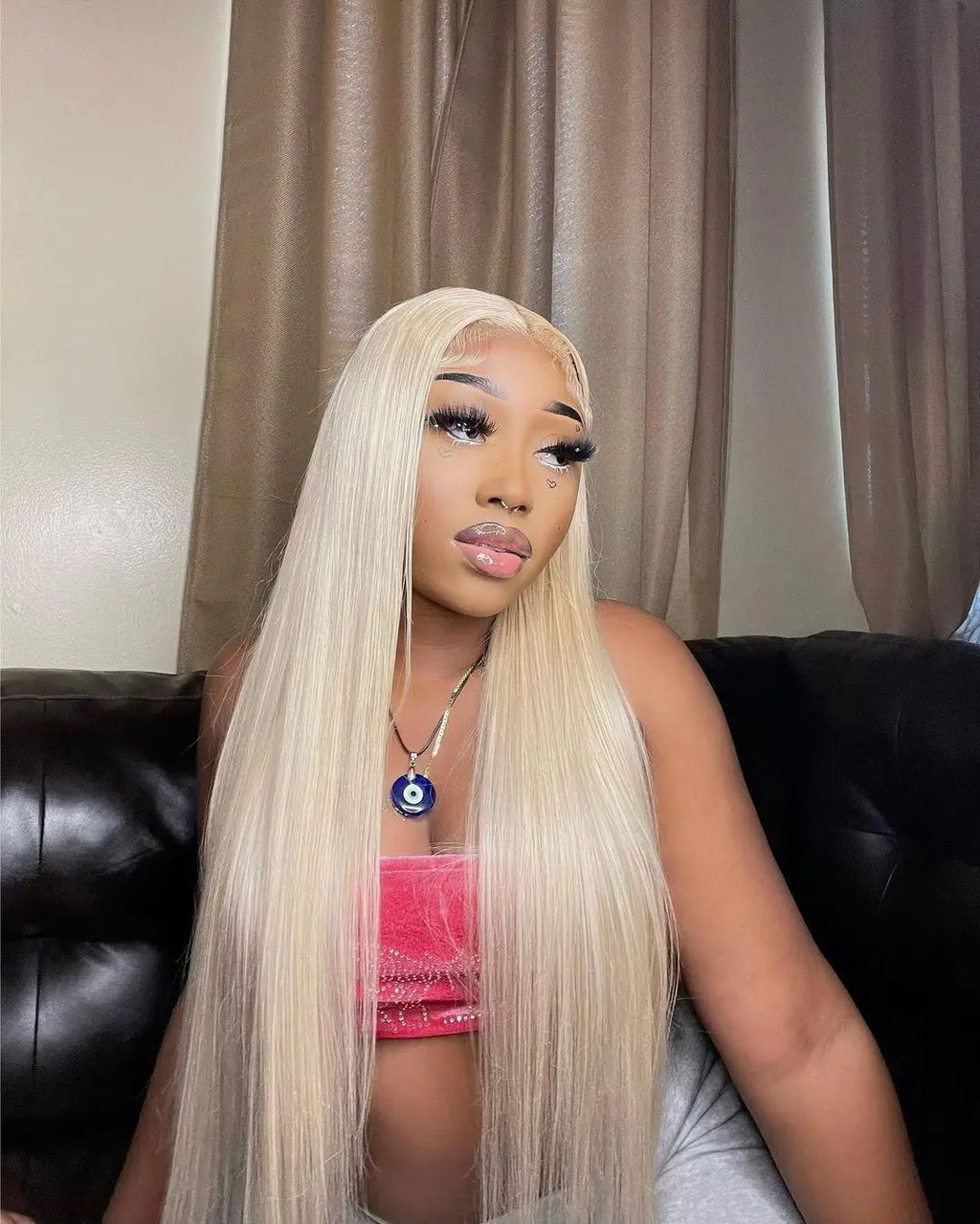 40 Inch 613 Blond Lace Frontal Wig Human Hair 13x6 13x4 HD Transparent Color Bone Straight Lace Front Wigs For Women 250 Density