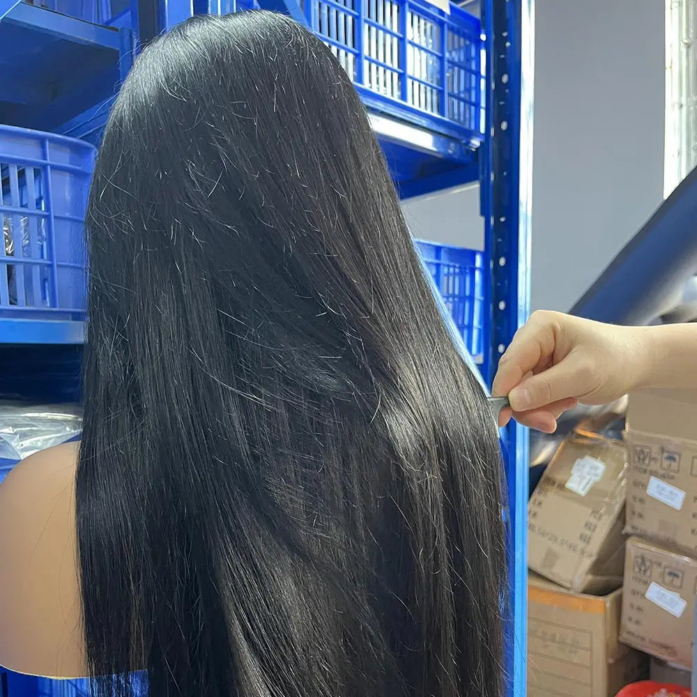 300 High Density Bone Straight 13x6 HD Lace Front Human Hair Wigs Brazilian Hair 40 46 Inch 13x4 360 Lace Frontal Wigs For Women
