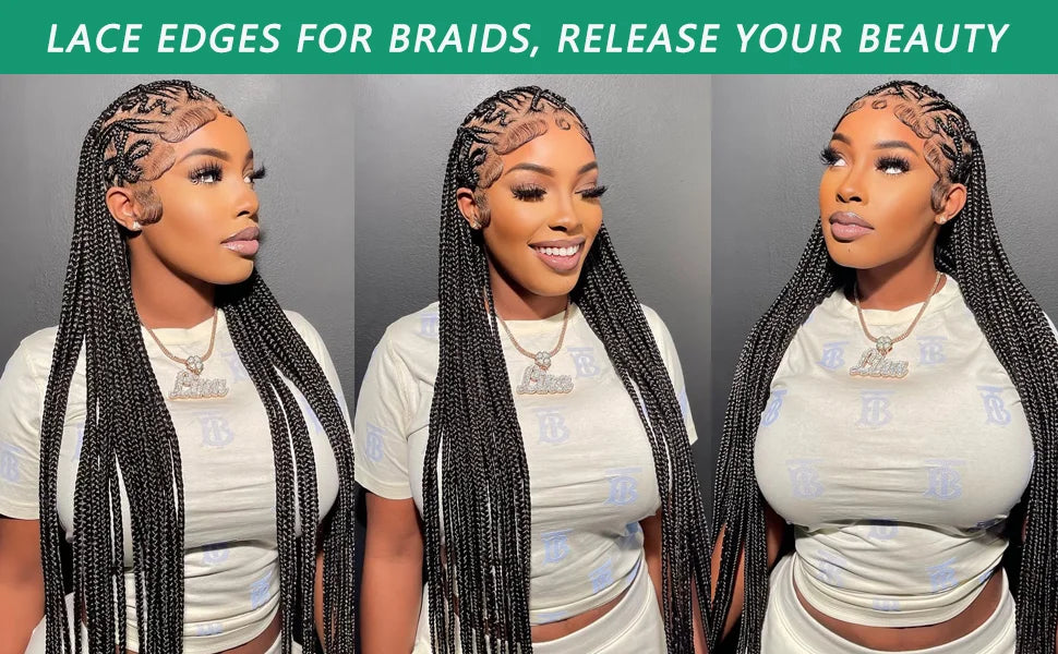 4Pcs Baby Hair Edges Hair HD Lace Baby Hair Stripes For Women Reusable Invisible Lace Hairline Edges Real Human Hair Pieces