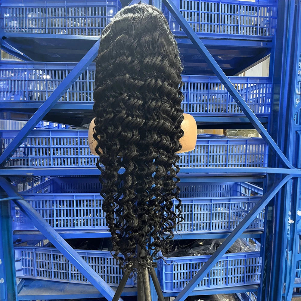 40 Inch Loose Deep Wave 13x6 HD Lace Frontal Human Hair Wig Brazilian Curly Wigs 13x4 360 Full Lace Front Wigs For Women 250%