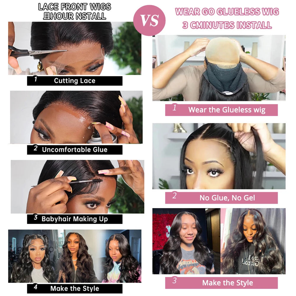 40 50 Inches Body Wave 13x6 Hd Lace Frontal Wig Human Hair 300 Density Brazilian Wavy Lace Front Wigs For Women 7x5 Glueless Wig