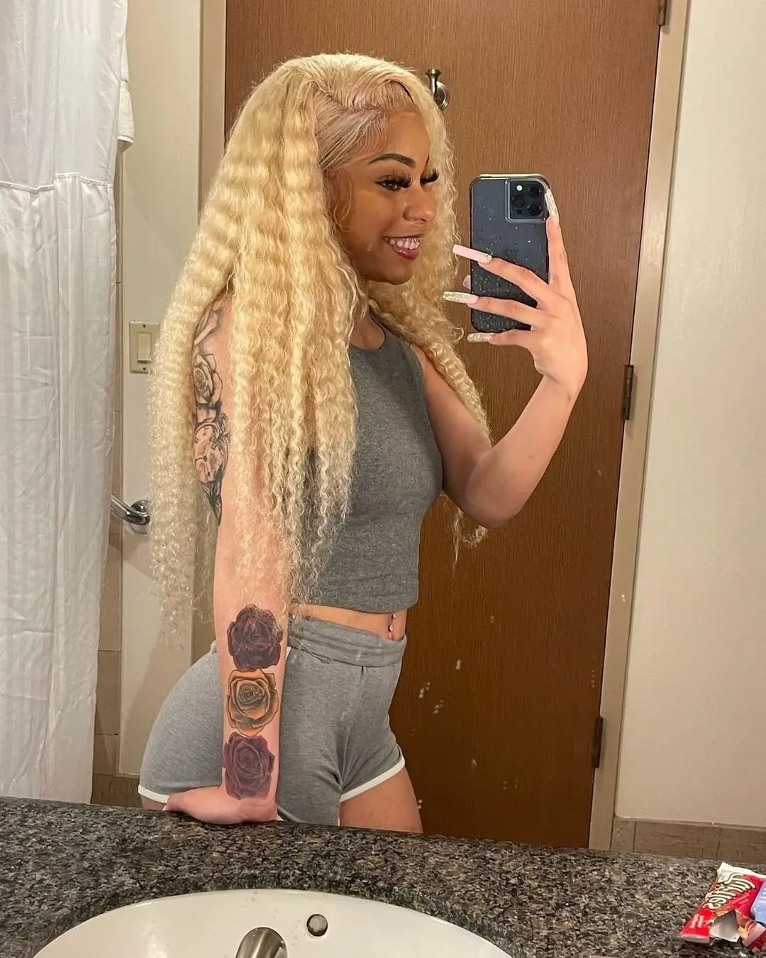 40 42 Inch 613 Honey Blonde Color Deep Wave 13x4 13x6 Hd Lace Frontal Wigs Brazilian Curly Human Hair Wigs For Women 250 Density