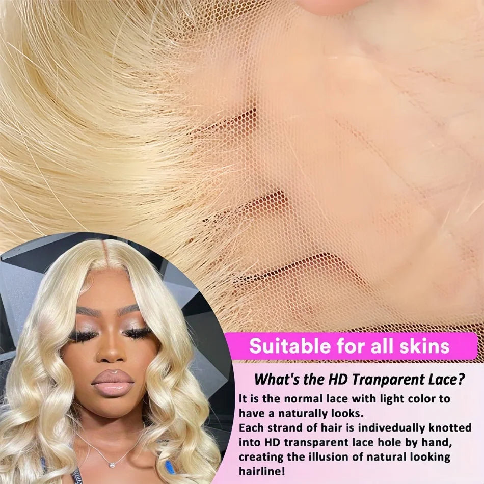 200 Density Blonde Human Hair Wig Body Wave 613 hd Lace Frontal Wig 13x6 13x4 Human Hair Lace Front Wig Brazilian Colored Wigs