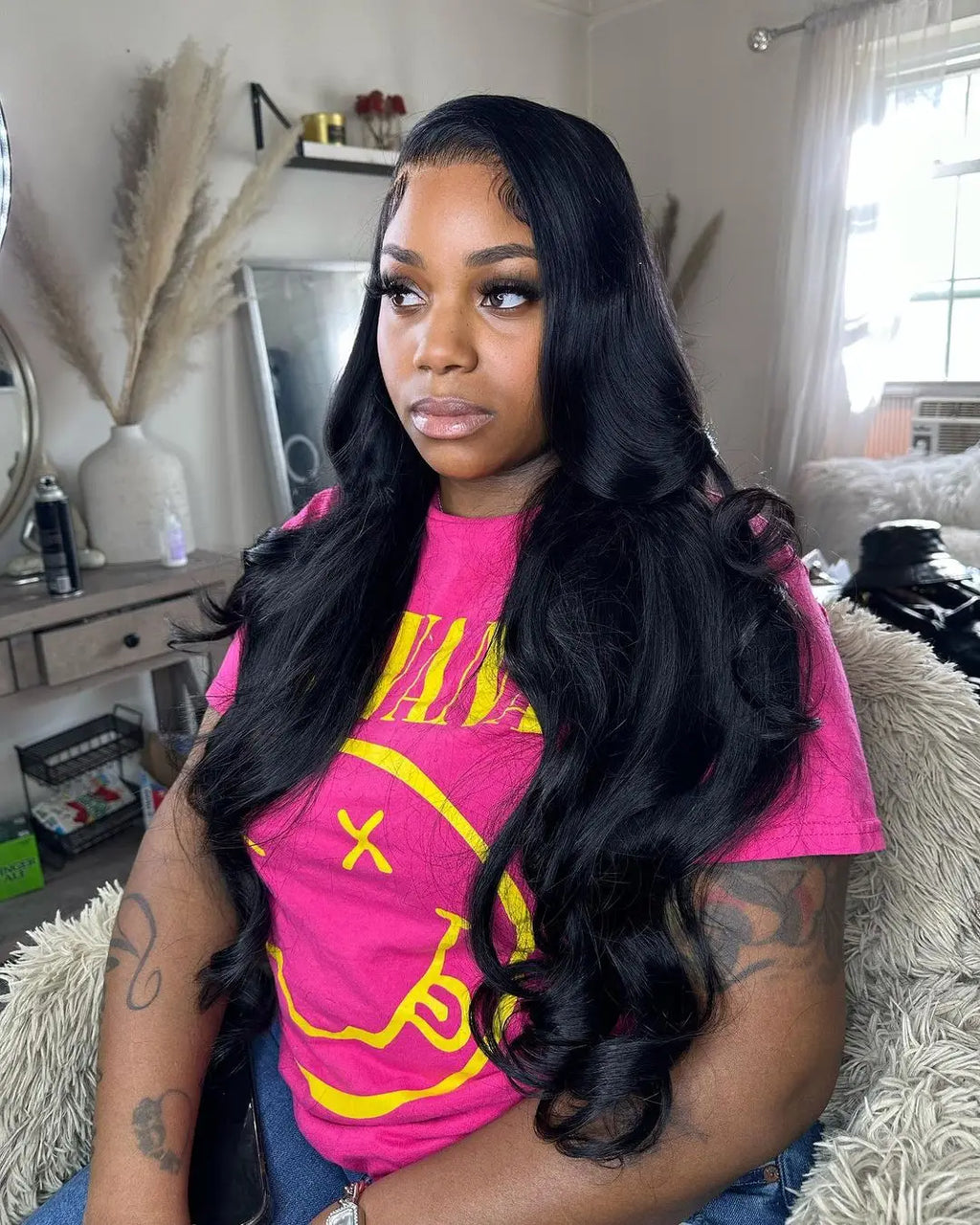 40 46 Inches 13x6 HD Body Wave Lace Front Human Hair Wigs Brazilian 13x4 360 Natural Wavy Human Hair Wigs For Women 300% Density