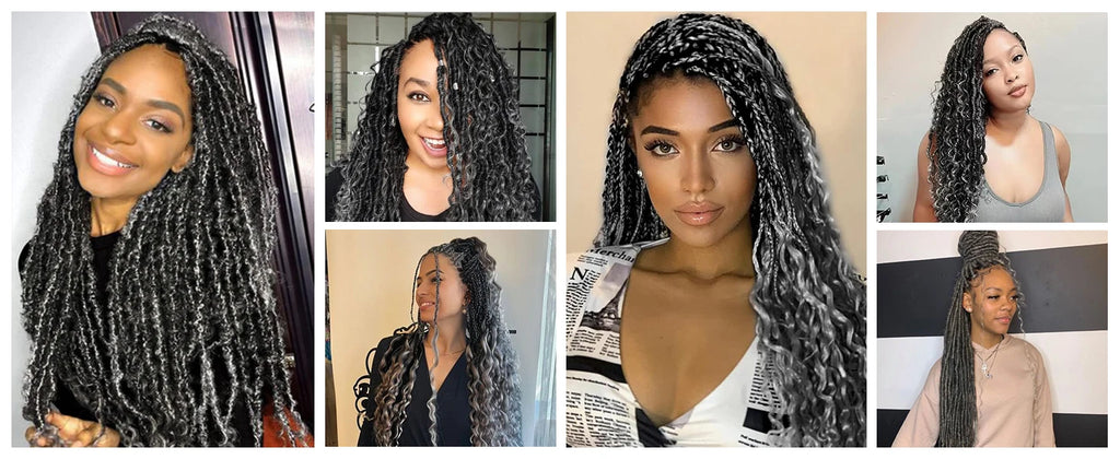 Deep Wave human hair bundle no weft bundle female hair extension 3 strands Gray human hair for real human hair braid