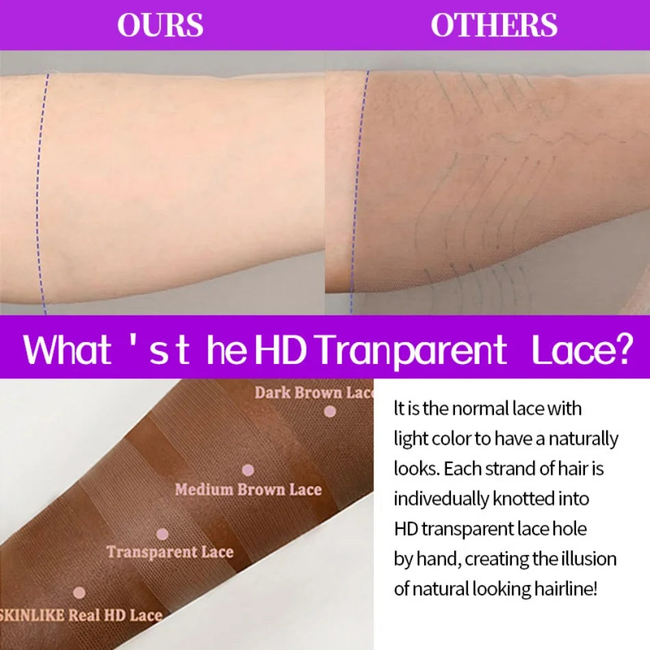 200 Density Light Pink 13X6 Body Wave hd Transparent Lace Frontal Wig 13X4 Loose Wave 100% Colored Human Hair Wigs for Women