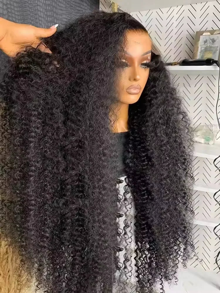 30 Inch Deep Wave 13x4 HD Transparent Lace Frontal 100% Human Hair Wigs 13x6 Lace Frontal Wigs 250 Density Curly Wigs For Women