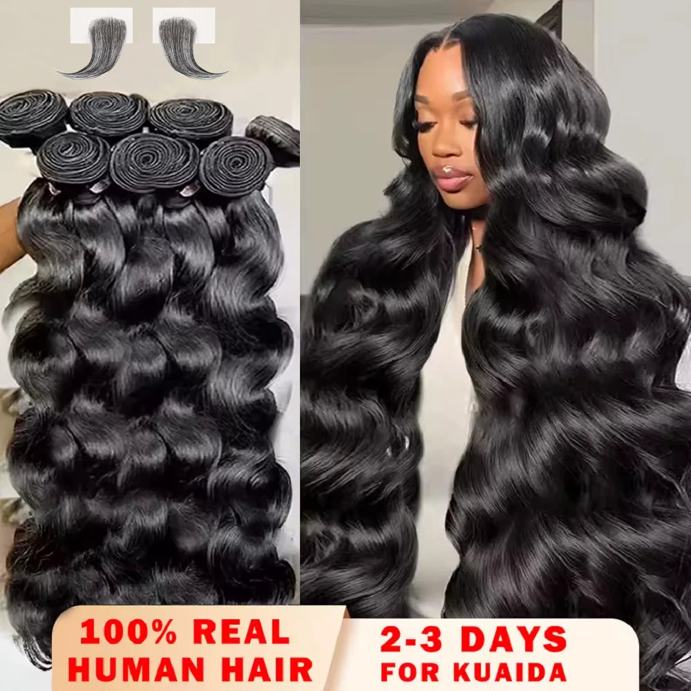 30 32 34inch 16A Brazilian Human Hair Bundles Body Wave 3 4 5Bundles 100% Unprocessed Human Hair Wavys Virgin Weave Extensions