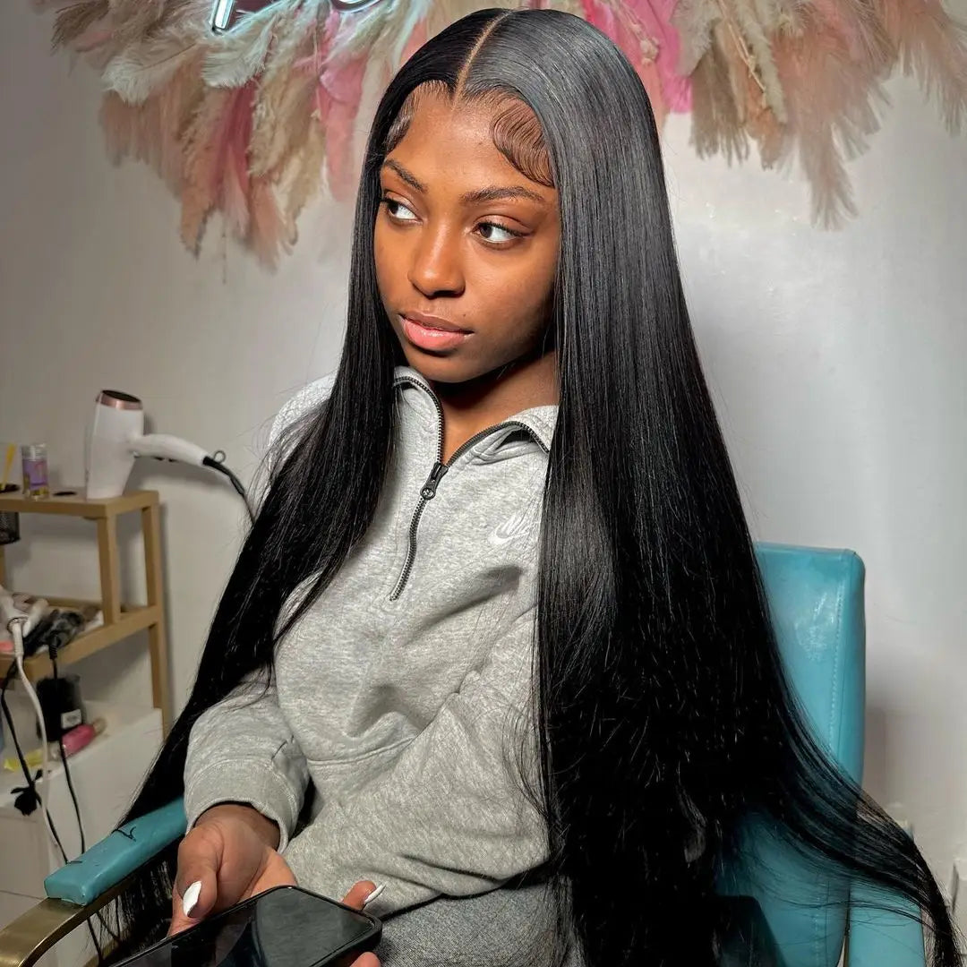 300 Density 40 50 Inch HD Lace Front Human Hair Wigs Straight 13x4 13x6 Lace Frontal Wigs For Women 7x5 Glueless Wigs Human Hair