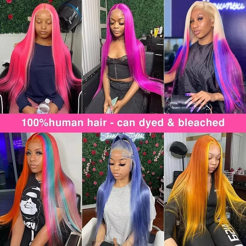 40 Inch 613 Human Hair Wigs 220 Density Honey Blonde13x5 Transparent Lace Front Wig Colored Straight Lace Frontal Wig For Women