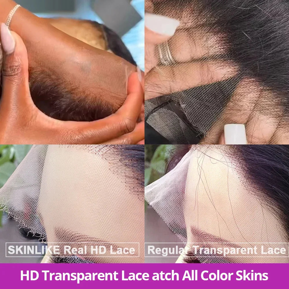 99J Lace Front Human Hair Wig 100% 36 Inch Glueless Wig Human Hair Ready to wear 7x5   Brazilian Glueless Wear And Go For Women