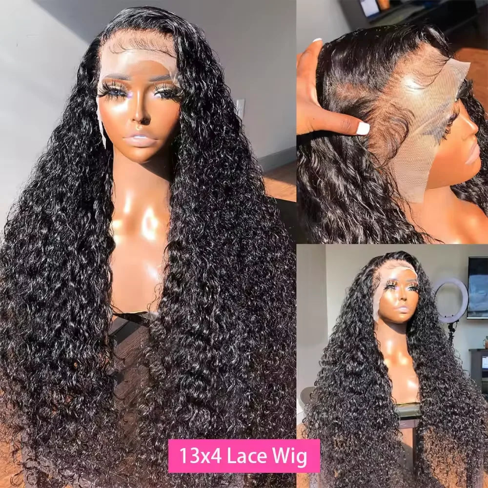 curly wig 100% human hair wigs hd lace wig 13x4 13x6 lace frontal wig deep wave water wave cheap wigs on sale for women choice