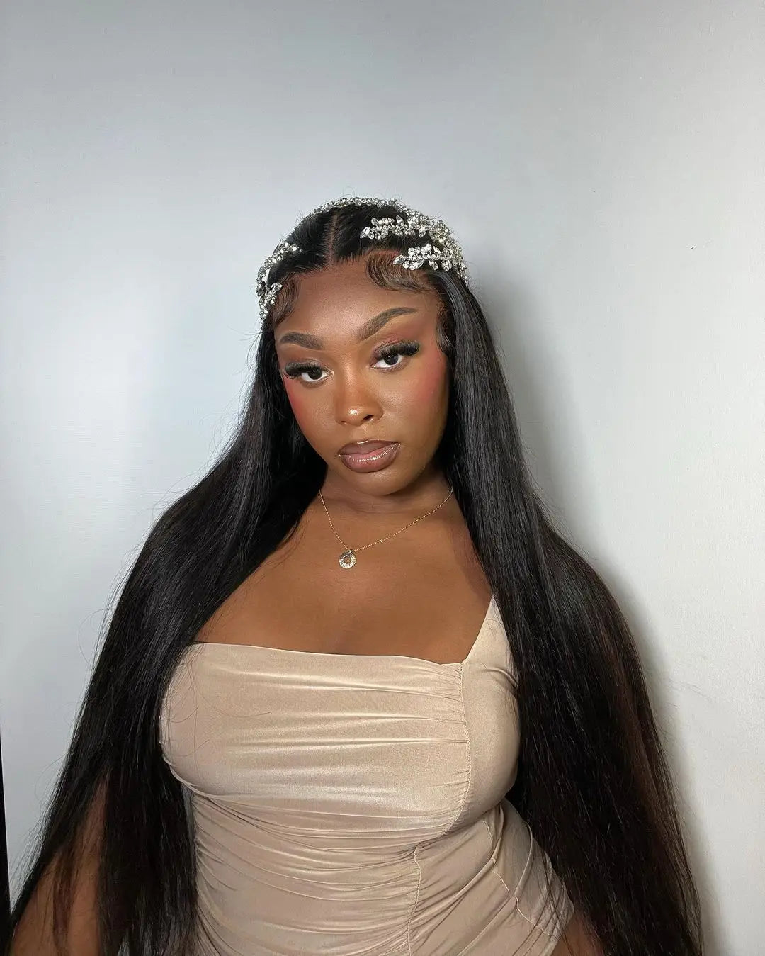 300% Density 40 46 Inch Bone Straight 13x6 HD Lace Frontal Human Hair Wigs Brazilian Transparent 13x4 Lace Front Wig For Women