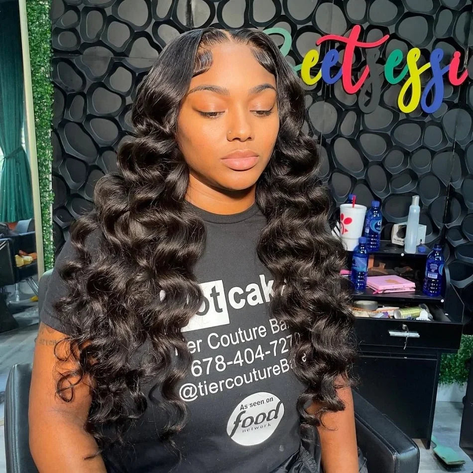 40 Inch Loose Deep Wave 13x6 HD Lace Frontal Human Hair Wig Brazilian Curly Wigs 13x4 360 Full Lace Front Wigs For Women 250%