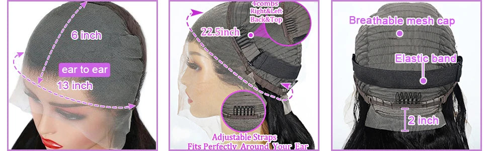 30 36 Inch Straight Human Hair Wigs 180 Density Straight 13x6 Hd Lace Frontal Wig Human Hair PrePlucked Brazilian Hair For Women