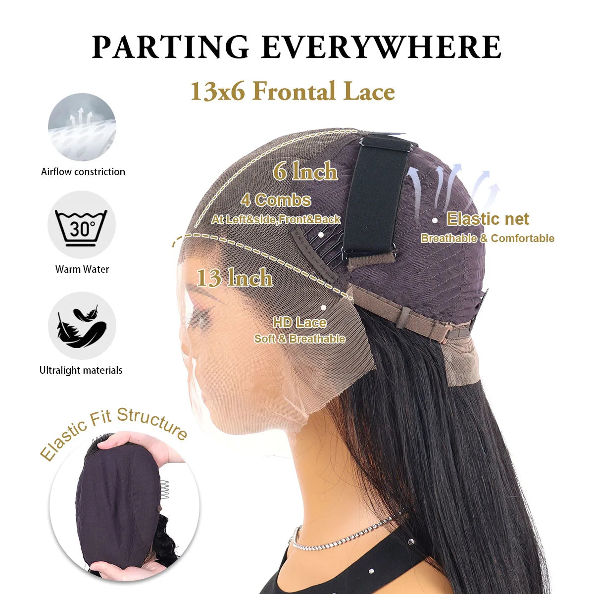 30 40 Inch Straight Human Hair Wig 13x6 HD Transparent Lace Front Wigs 250 Density Brazilian Remy Lace Frontal Human Hair Wig