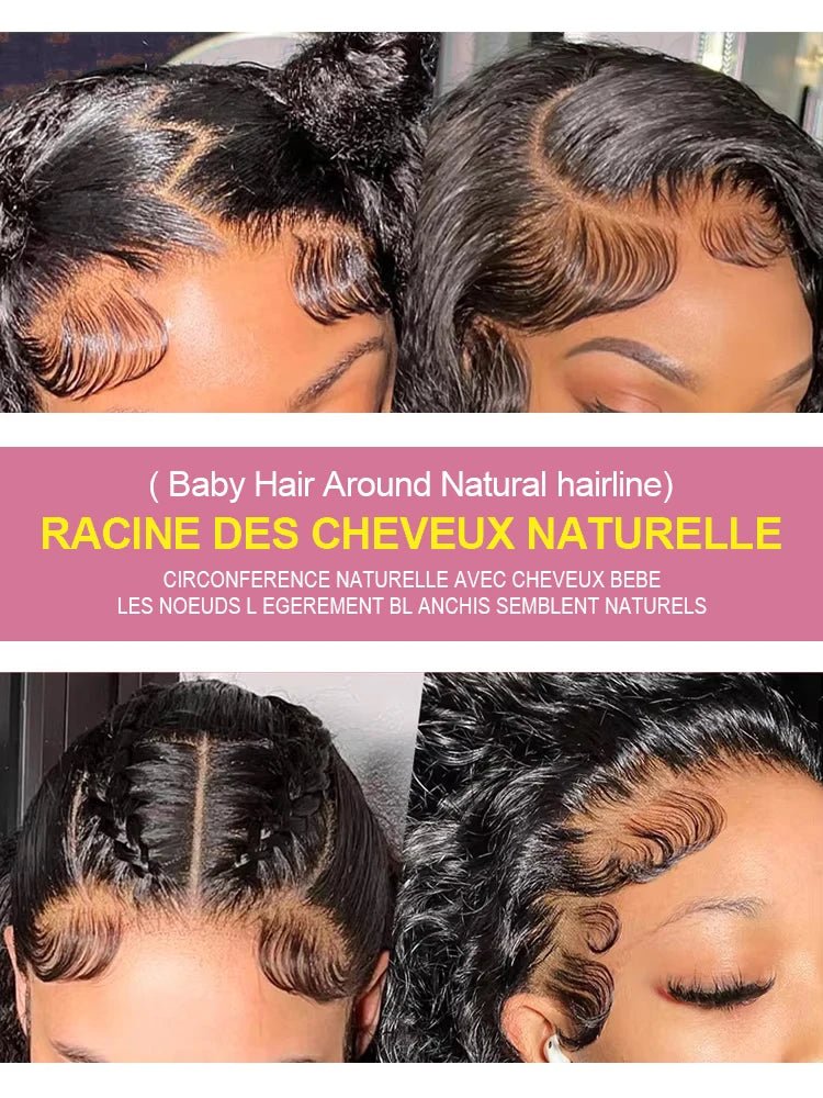 40 46 Inch 13x6 Hd Curly Lace Front Human Hair Wigs 300 Density Transparent 13x4 Deep Wave Frontal Wigs For Women Pre Plucked