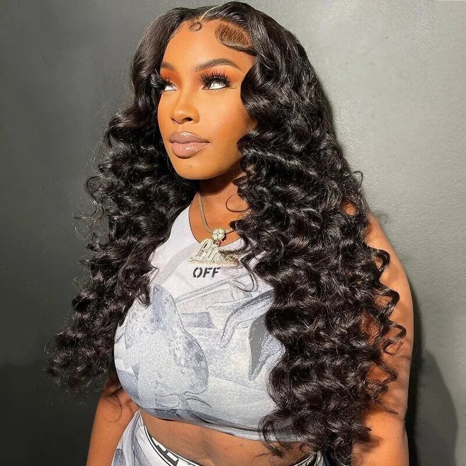40 Inch Loose Deep Wave 13x6 HD Lace Frontal Human Hair Wig Brazilian Curly Wigs 13x4 360 Full Lace Front Wigs For Women 250%