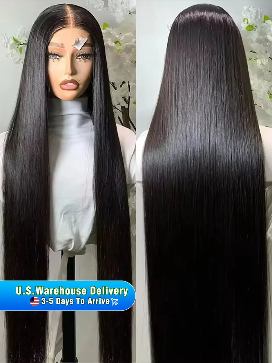 13x6 Lace Front Wig Straight 100% Human Hair Wigs Ready Wear and Go Remy Pre Plucked 13x4 Lace Closure Wig Brazilian Pre Cut