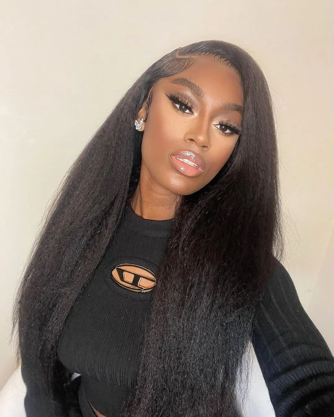 40 Inch HD 13x6 Transparent Kinky Straight Human Hair Wigs Brazilian 13x4 360 Yaki Lace Frontal Human Hair Wigs For Women 300%