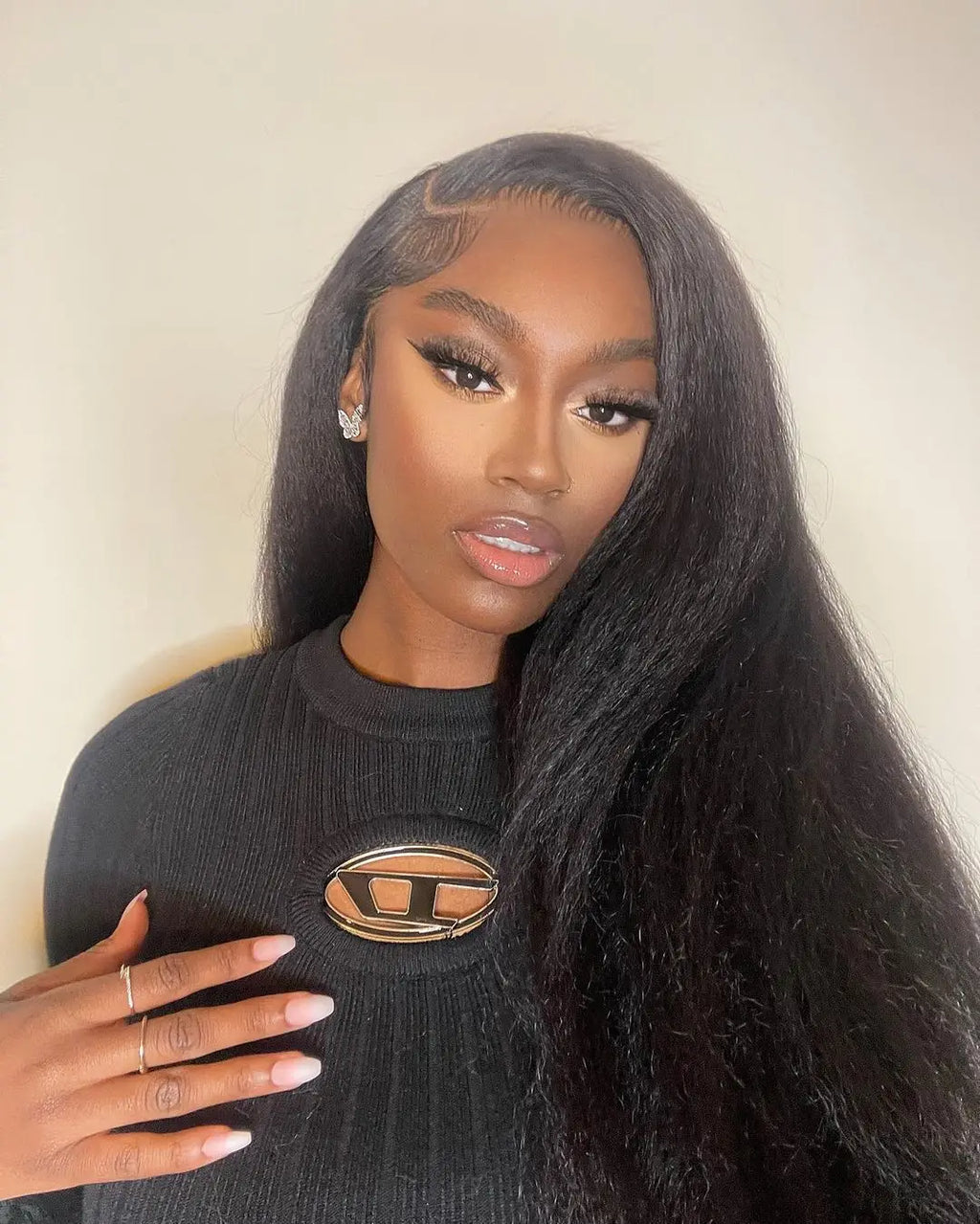 40 Inch HD 13x6 Transparent Kinky Straight Human Hair Wigs Brazilian 13x4 360 Yaki Lace Frontal Human Hair Wigs For Women 300%