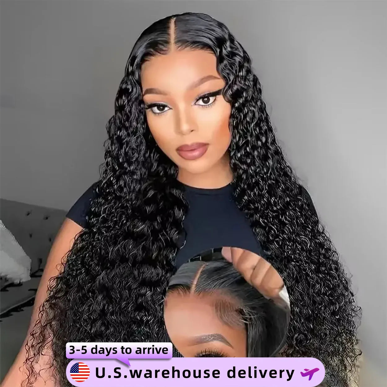 36 inches Wear Deep Wave HD Lace Clousure Wig Human Hair Pre Plucked 13x4 Curly Brazilian Transparent Lace Front Wigs