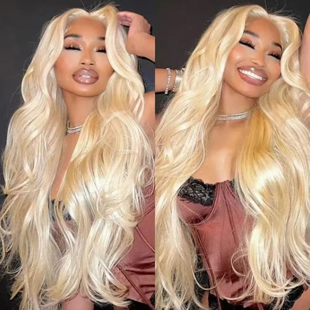 30 40 42Inch Blonde Body Wave Lace Front Wig 13x4 13x6 Human Hair Wig 613 Pre Plucked HD Transparent Lace Frontal Wigs For Women