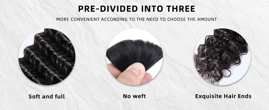 12A No Weft Human Hair Human Braiding Hair Deep Wave Bulk Human Hair Bundles Micro Human Braiding Hair for Boho Braids