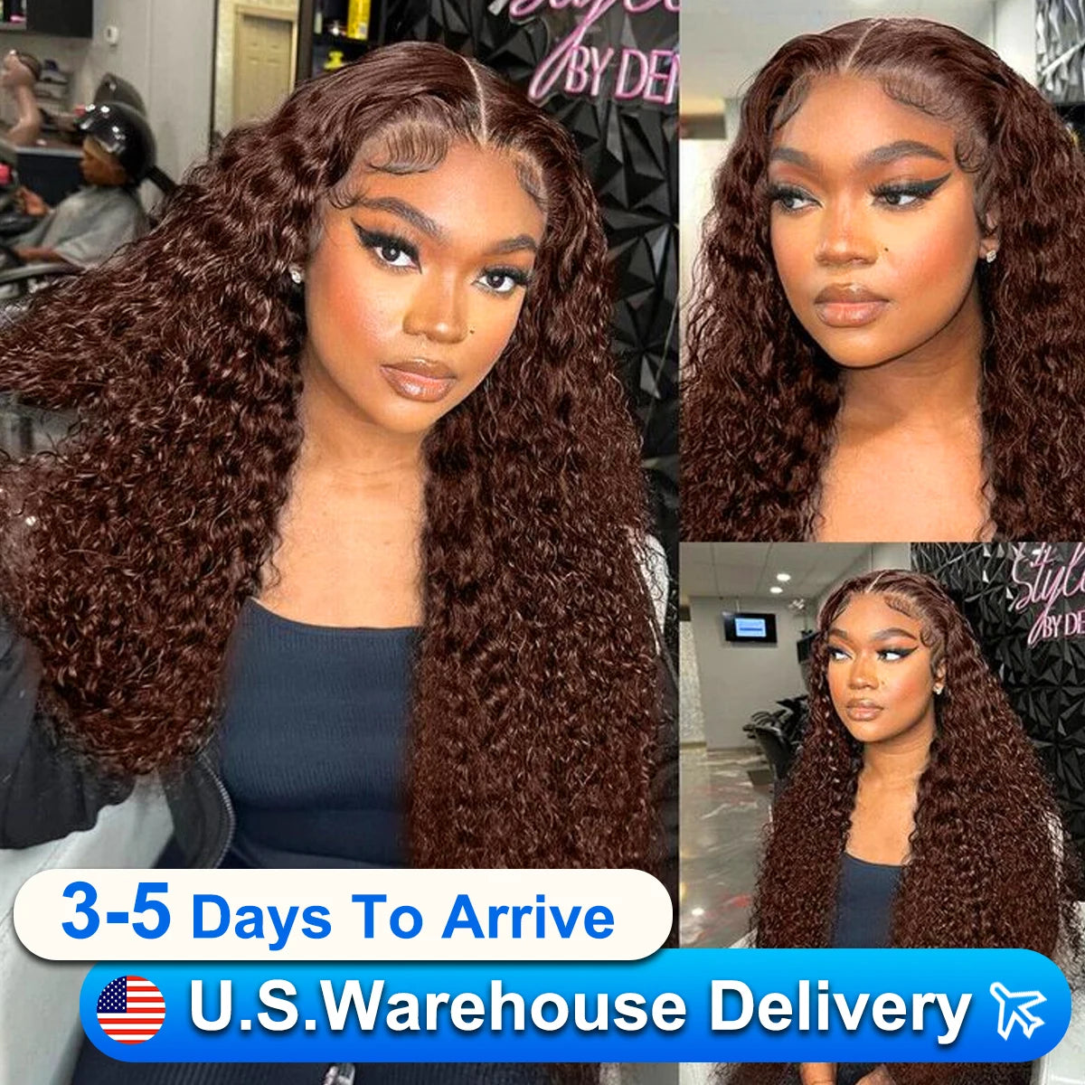 30 36 Inch Reddish Brown Deep Wave 13x4 HD Lace Frontal Wig 200% Brazilian Curly 13x6 Transparent Lace Front Human Hair Wigs