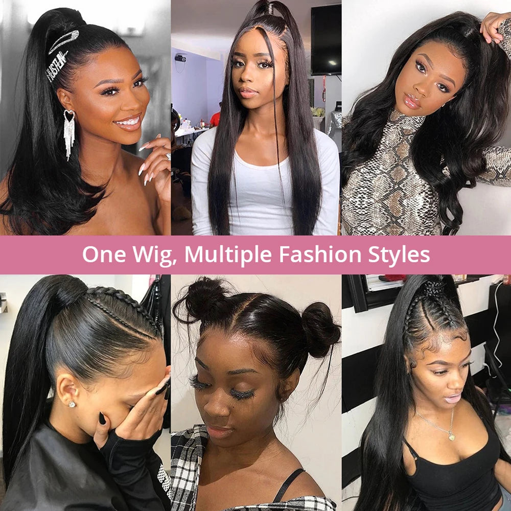 300 Density 40 50 Inch HD Lace Front Human Hair Wigs Straight 13x4 13x6 Lace Frontal Wigs For Women 7x5 Glueless Wigs Human Hair