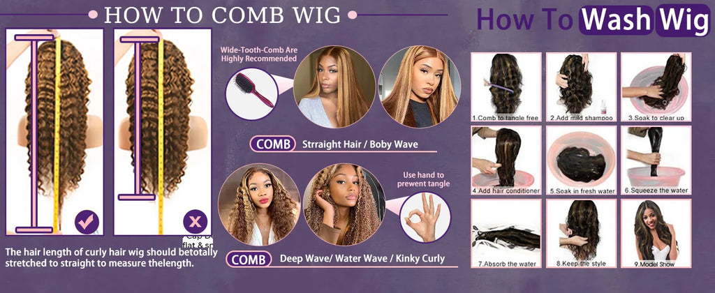 Brazilian 13x4 Water Wave Curly Wigs Honey Blonde 13x4 Glueless Lace Closure Wigs Human Hair Highlight Ombre Deep Wave Wig