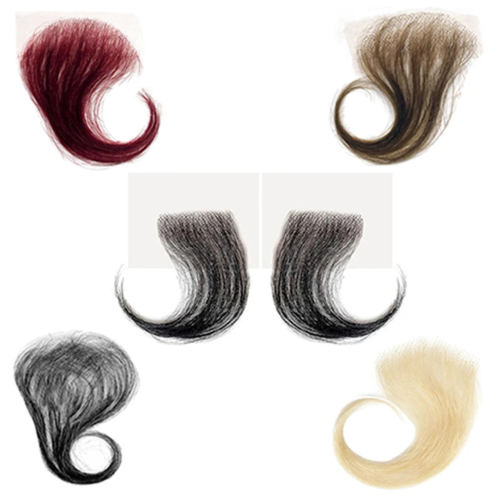 4Pcs Baby Hair Edges Hair HD Lace Baby Hair Stripes For Women Reusable Invisible Lace Hairline Edges Real Human Hair Pieces