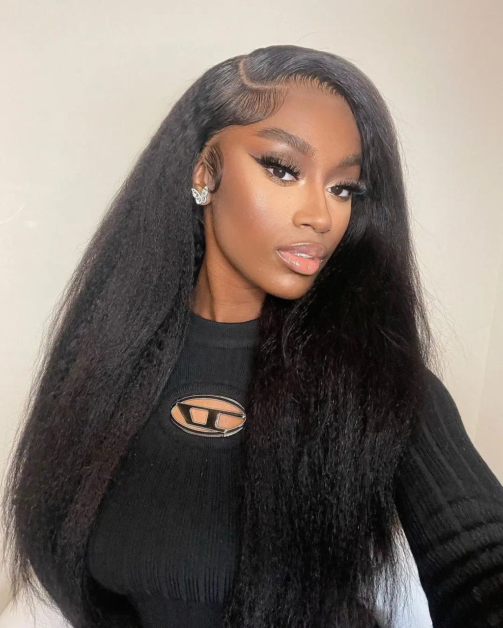 40 Inch HD 13x6 Transparent Kinky Straight Human Hair Wigs Brazilian 13x4 360 Yaki Lace Frontal Human Hair Wigs For Women 300%