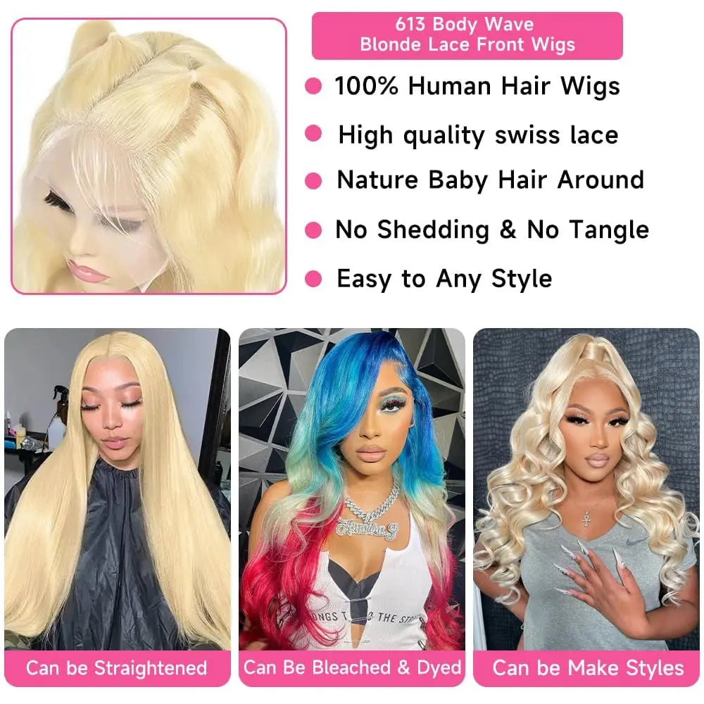 210Density 30 40 Inch 613 Body Wave 13x6 HD Transparent Lace Frontal Wigs Human Hair Brazilian 13x4 Lace Front Wig For Women