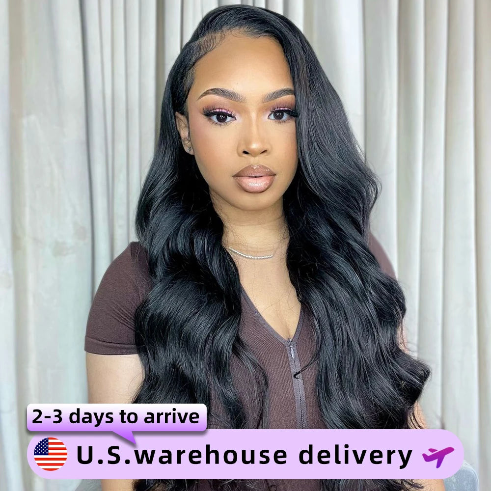 40 Inch 200 Density Body Wave 13x4 HD Transparent Lace Front 100% Human Hair Wig 13x6 Lace Frontal Wigs Pre Plucked For Women