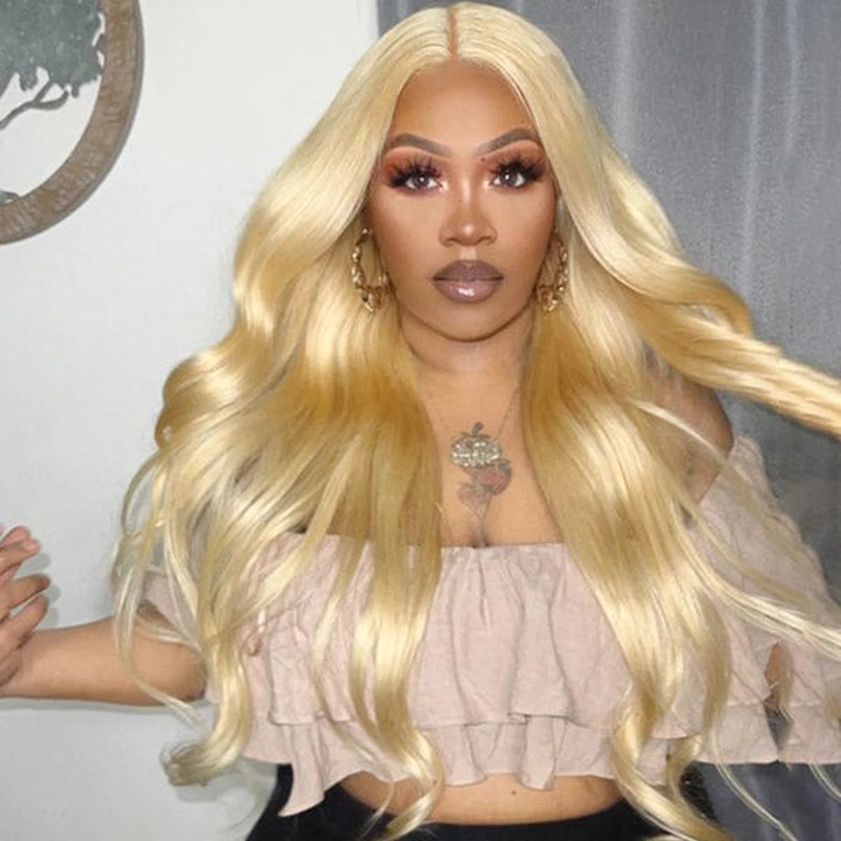 Brazilian 613 Blonde Body Wave 100% Human Hair HD Transparent 13x6 13x4 Lace Frontal Wigs 30 34 Inch Lace Front Wig For Women