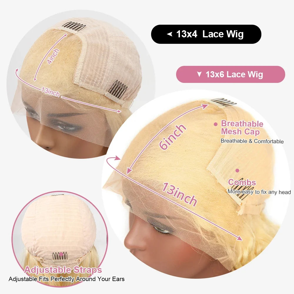 613 Blonde Curly Wigs Cheap on sale clearance for women Hd Lace Wig 13x6 Human Hair 13x4 Deep Wave Pre plucked Colored Wigs