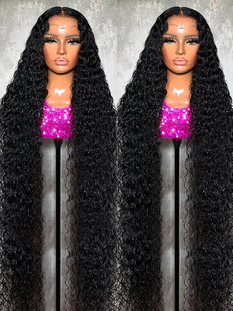 40 46 Inch Deep Wave 13x6 HD Lace Frontal Human Hair Wig Brazilian 13x4 Loose Water Curly Lace Front Wigs For Women 300% Density