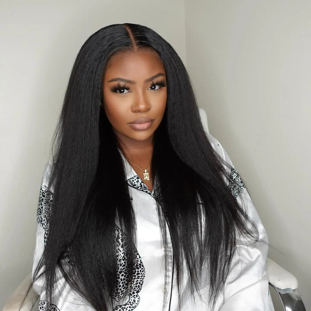 40 Inch HD 13x6 Transparent Kinky Straight Human Hair Wigs Brazilian 13x4 360 Yaki Lace Frontal Human Hair Wigs For Women 300%