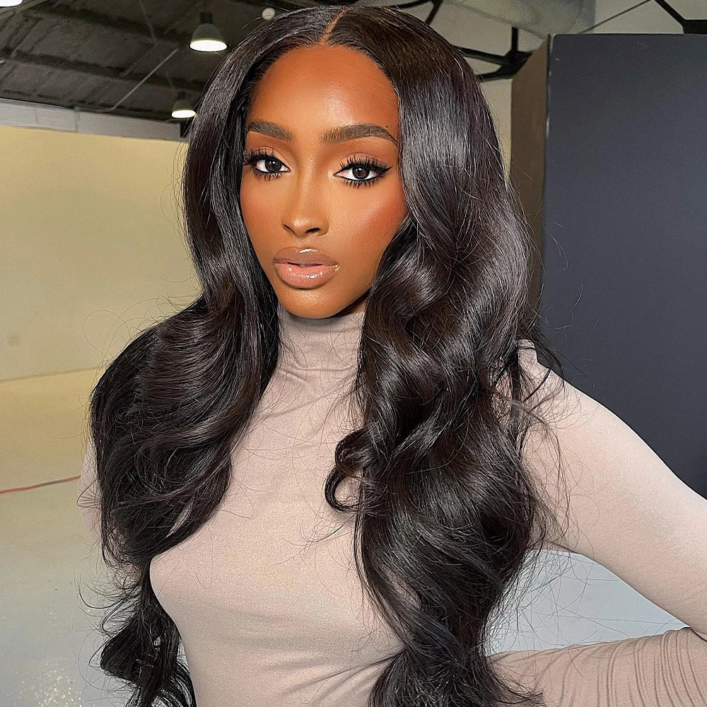 38 40Inch 250 Density Body Wave 13x6 HD Transparent Lace Frontal Wigs Pre Plucked 13x4 Lace Front Human Hair Wig For Black Women