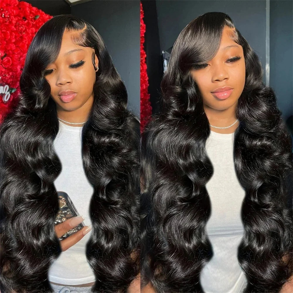 220% Glueless 7x5 HD Lace Closure Wig Body Wave Preplucked 28 Inch Wear and Go Glueless Wigs Human Hair Pre Plucked Pre Cut