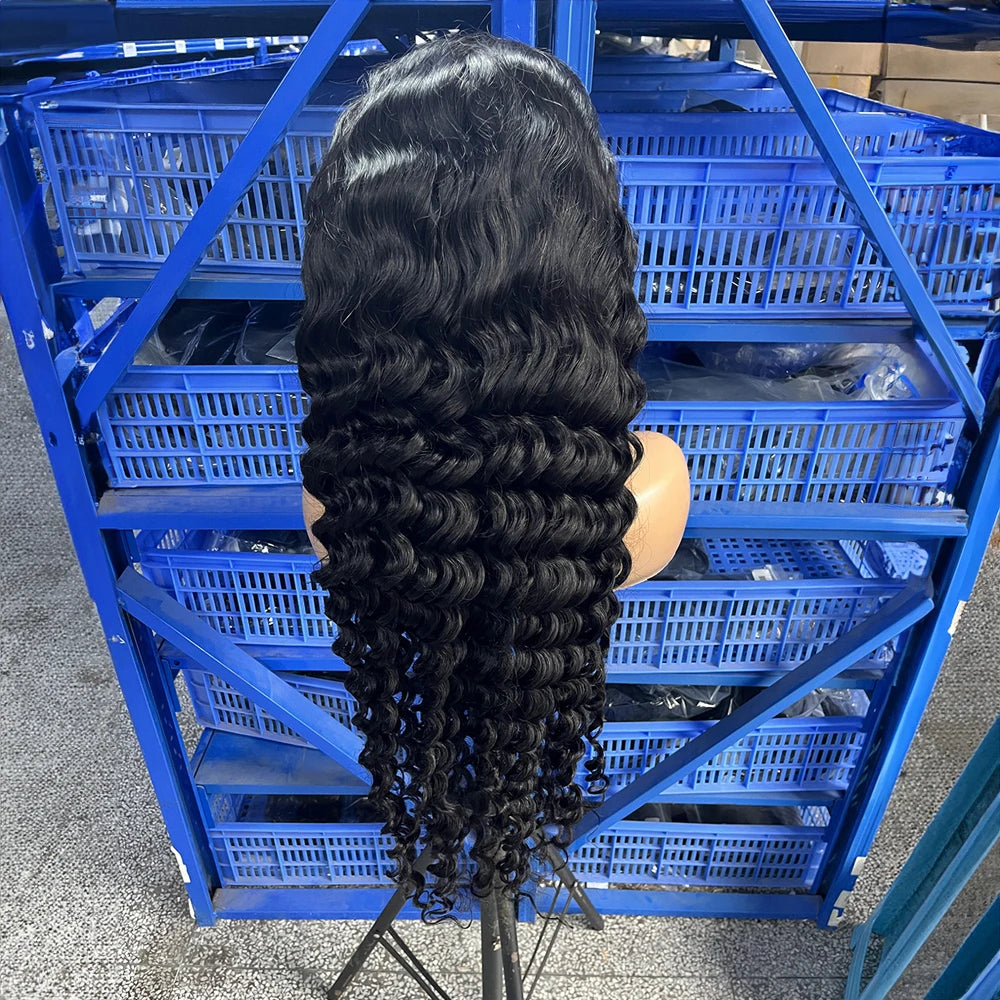 40 Inch Loose Deep Wave 13x6 HD Lace Frontal Human Hair Wig Brazilian Curly Wigs 13x4 360 Full Lace Front Wigs For Women 250%