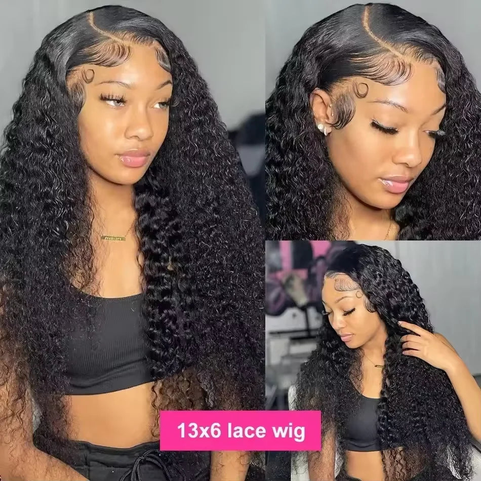 42 40inch Water Wave Curly Lace Frontal Wigs 13x4 13x6 HD Deep Wave Lace Frontal Wig 360 Full Human Hair Wigs For Women On Sale