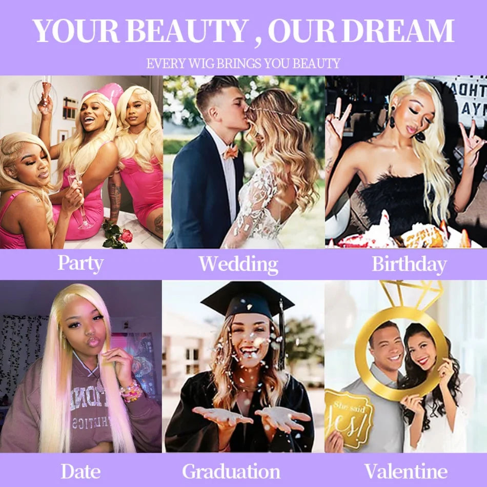 Blonde Water Wave Remy Human Hair Wig 613 hd Lace Frontal Wig 13x6 13x4 Lace Pre Plucked Brazilian Colored Curly Human Hair Wigs