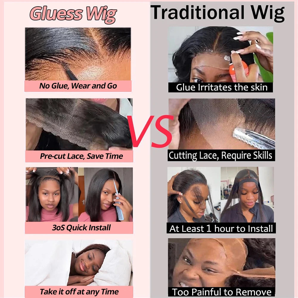 #4 Chocolate Brown 9x6 Lace Closure Bob Wig Human Hair Glueless Brown Natural Bob Short Water Wave Lace Front Wigs 300% Density