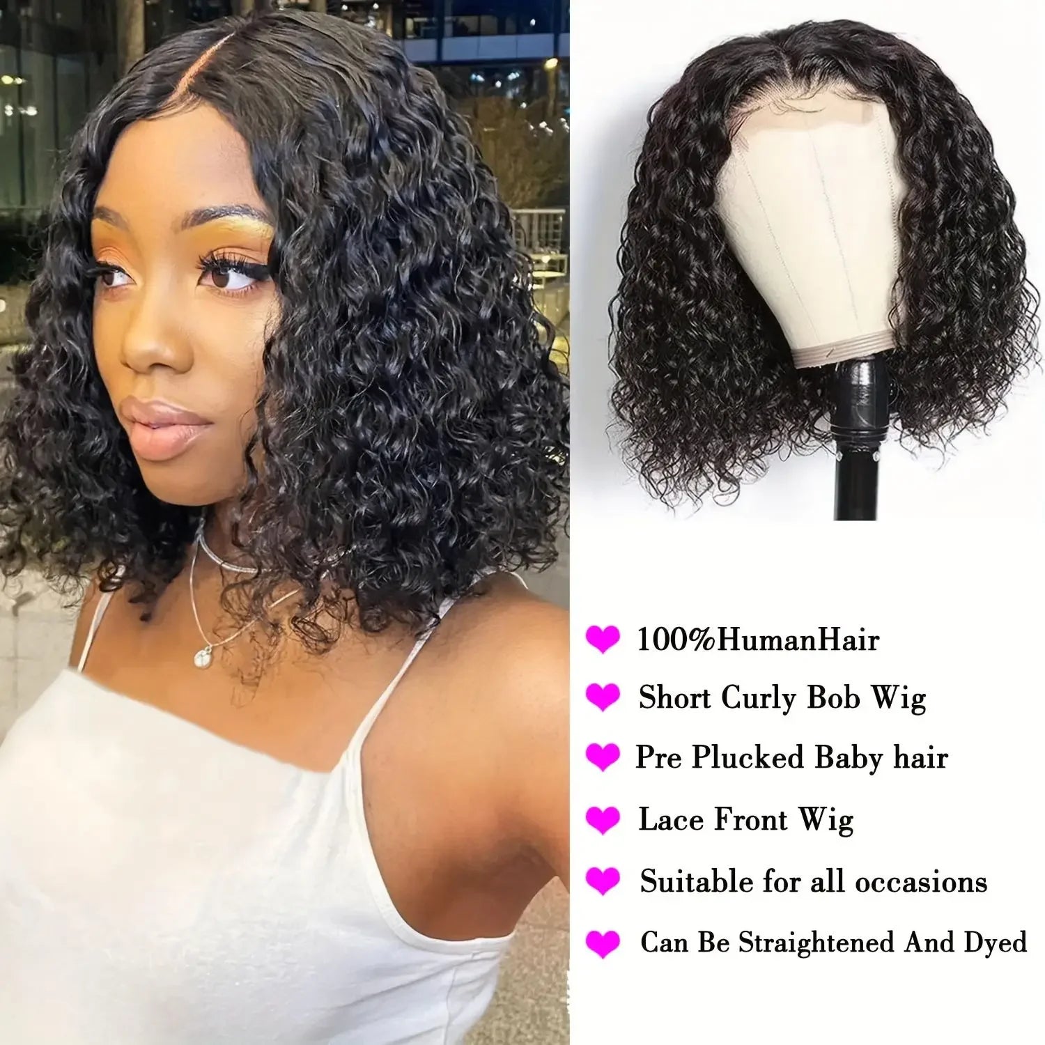 Bob wig human hair 100% 13x4 Lace Front Human Hair Wig HD Transparent 13x6 Deep Wave Pre plucked Water Wave Curly Wigs ForWomen